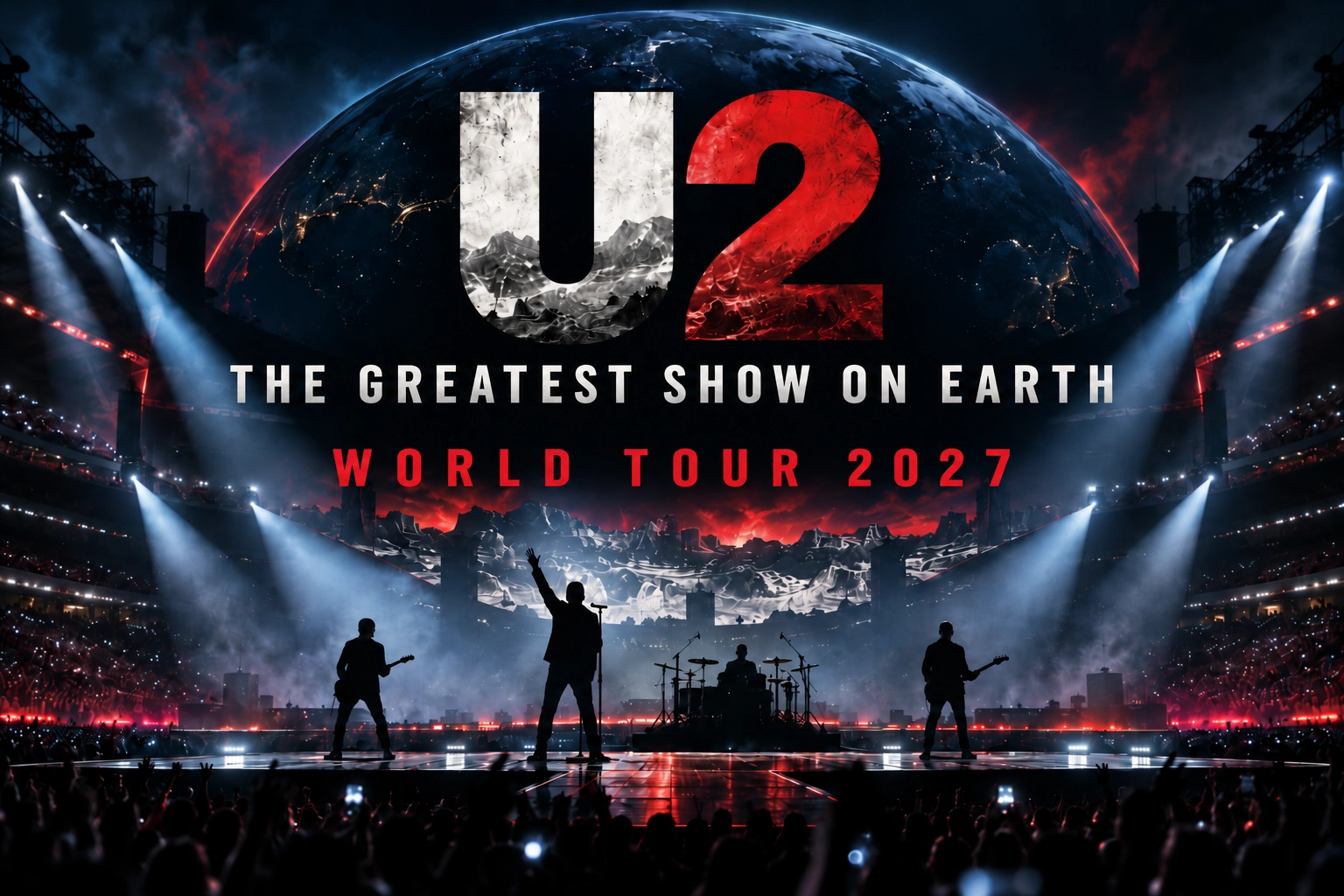 U2 ogłaszają "The Greatest Show On Earth" trasę światową 2027 – daty, przedsprzedaż i bilety